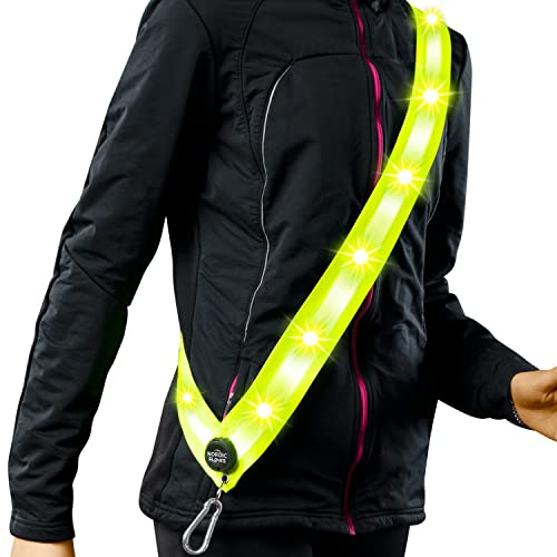 NordicFlows Rechargeable LED Reflective Sash for Night Walking