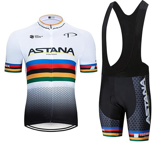 LIFE ESSENTIALS Hombres Jersey + Pantalones Cortos Mangas Cortas de Ciclismo Ropa Maillot Transpirable para Deportes al Aire Libre Bicicleta (XL)