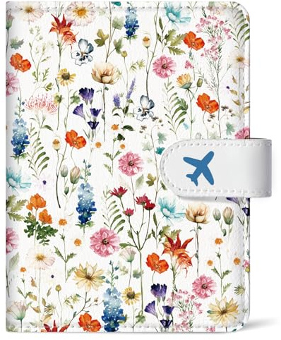 Passport Holder for Travel, RFID Blocking Wallet with Magnetic Closure