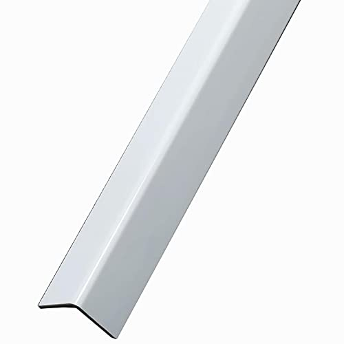 IBOWZ Profilo angolare PVC,Listello di Protezione, Protezione angolare in PVC per pareti autoadesiva, Protezione angolare Resistente Bianca/Strisce di Finitura per Bordi angolari