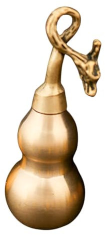 MAGICLULU Copper Gourd Figurine Golden Cast Ornament for Home Display