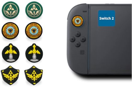 MMEGaming Couvercles de joystick compatibles avec Switch 2, accessoires pour manette Switch 2, couvercles pour pouce pour Switch 2, accessoires Joy Cons Switch 2 (Zelda)