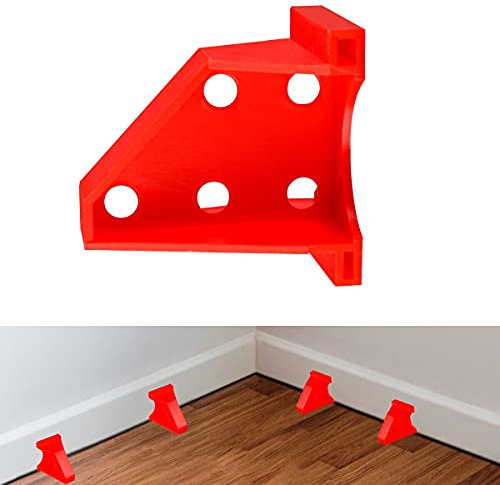 Lot professionnel de 20 cales pour pose de sols stratifiés, vinyle et parquet, espacements précis de 0,63 cm (1/4”) et 0,85 cm (1/3”), réutilisables, faciles à utiliser (20 pièces, rouge)
