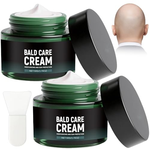 After Shave Bálsamo, Bálsamo para Después Del Afeitado Bald con Pincel, Cabeza Calva After Shave Hombre,Cabeza Calva Cuidado Para La Calvicie, Calma el Cuero Cabelludo y Lo Mantiene Sano (50 g)