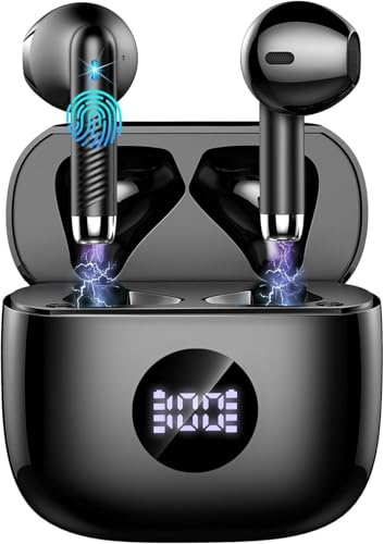 Jxrev Cuffie Bluetooth 5.4, Cuffie Wireless con 4 ENC Cancellazione Rumore Mic, Cuffie in Ear 40 Ore di Riproduzione, Cuffie Senza Filo HiFi Stereo IP7 Impermeabili per iOS