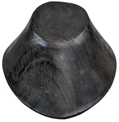 Artisanal Expositor Busto collar acabado de madera 'negro vintage