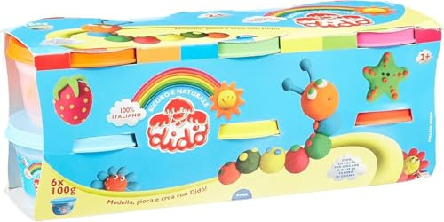 Didò 6 pots de 100 g de pâte à modeler 344800 couleurs assorties