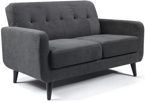 WeDoSofas - 2 Seater Sofa – (Charcoal) – - Chenille Fabric Sofa for Living Rooms & Bedrooms – Stylish Comfortable Seating for Modern Spaces