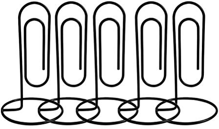 STOBOK Base Memo Clip, 5pcs Creative Large Desktop Note Holder DIY Multi- Hand Account Daily Use Clip Paper Clip Black |2.95 x 2.95 x 5.12 inches