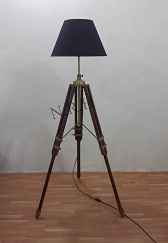 Lámpara de pie con trípode náutico vintage para decoración del hogar