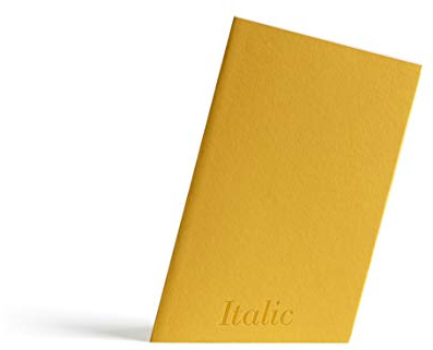 PdiPigna - Anteckningsbok med vita sidor, Italienska types Italic, BI, Ocra färg