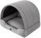 Hundehöhle Hundebett Katzenbett Hundehütte Haustierbett Hundehaus Hundeliegen Hundesofa Korb Sofa Hundekissen Schlafplatz, Grau, 82x58 cm