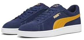PUMA Unisex Smash 3.0 Sneaker, Navy-Amber Gold White, 45 EU