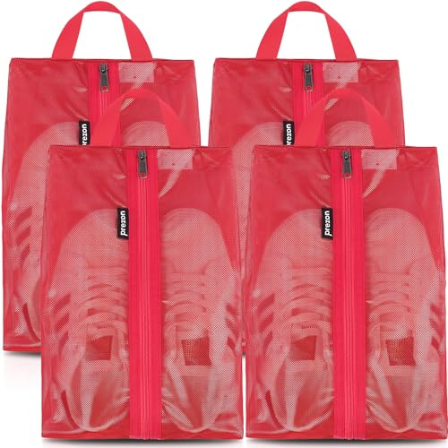 Prezon Borsa per Scarpe da Viaggio, in rete TPU impermeabile, robusta chiusura lampo YKK, resistente allo sporco, organizer per scarpe con cerniera per il viaggio o la conservazione a casa
