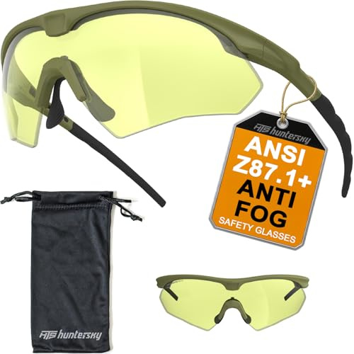 HTS HUNTERSKY S53 anti fog Tactical Tiro Range Occhiali di Sicurezza Ballistic protezione degli occhi Caccia Airsoft Equitazione Pickleball