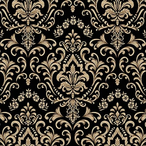 20 Servietten Muster Muster im Barock-Stil gold-schwarz als Tischdeko. Papierservietten mit Motiv. Auch für Decoupage und Serviettentechnik 33x33cm