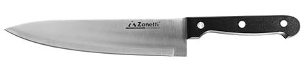 Zanetti, Coltello Chef Modello Classic, Coltello Acciaio Inox, Lama 20 cm, Spessore 1.5 mm, Coltello Cucina Professionale, Manico Rivettato