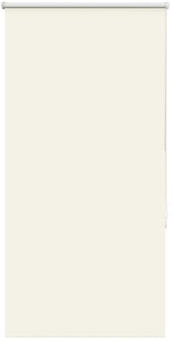 vidaXL Roller Blind Blackout Off White - 75x130 cm Polyester, Heat Control and Privacy, Home and Office Ready, No-Drill Clamping Option