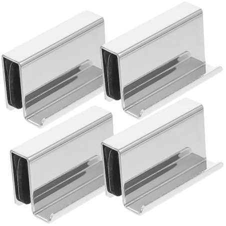 Uonlytech Manijas De Puerta De Vidrio Y Resistentes Clips Para Manijas De Repuesto De Vitrina Para Puertas De Vidrio/acrílico De 4 A 6 Mm Fácil Instalación