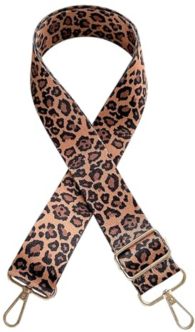 ZWWOGE Correa de leopardo de repuesto para bolso con ganchos para mujer, correa para bolso de hombro, correas para bolsos