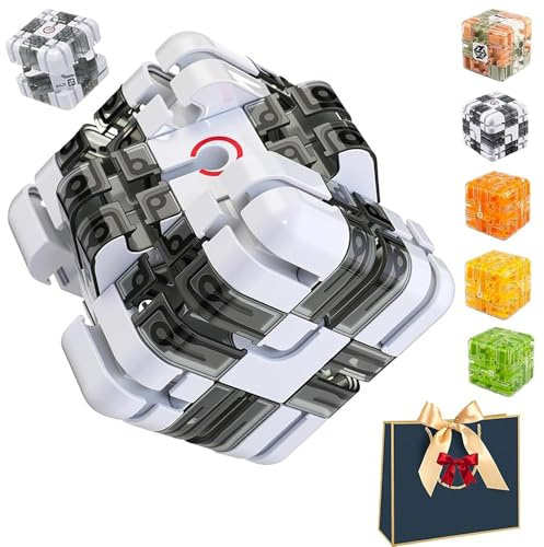 Großes Labyrinth 3D Puzzles Labyrinth Cube,Engaging Brain Teaser Toy,Raumbewusstsein Gehirntraining-Spielzeug,Hand-Auge-Koordination und Konzentration schärfen (B)