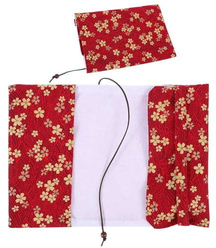 WJIAAA Book Covers for Paperbacks,Book Cover Protector Adjustable | Adjustable Fabric, Fit A5 Size, Paperbacks for Hardcover, Softcover Novels Protection 5.5x8.2 Inch (Red)