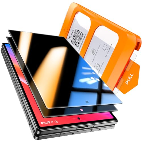 TOCOL Privat Skärmskydd för Samsung Galaxy Z Fold 8 | Enkel Installation, 25° Integritetsskydd, Dataskydd, Härdat Glas 9H+, Militärklassat 8 fots Skydd, Reptålig, 2 Stycken