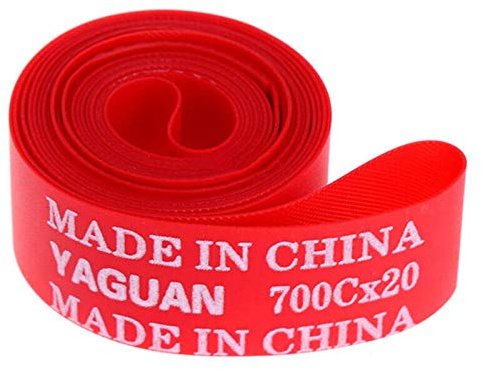 Asudaro Doublure de pneu, 2 pièces PVC rouge vélo pneu protection anti-crevaison doublure jante ruban anti crevaison vélo pneu jante pour VTT vélo de route, 26 pouces / 27,5 pouces / 29 pouces / 700C