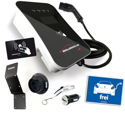 Wallbox24 Set M3W Wallbox 3ph - 11kW 3 Phasig 400V 16A Typ 2 7m Ladestation Plus Zubehör