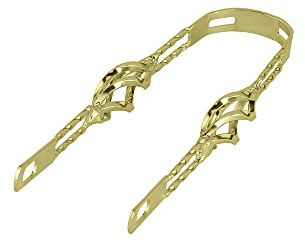 Lowrider Bike 12 Cage Twisted Fender Braces Gold.