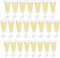 YAKLEE 25 Copas de Champán de Plástico Duro Copas de Cava Flautas de Plastico Champan 150ml Irrompibles Reutilizables para Bodas Fiestas/Cumpleaños/Postres