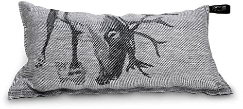 Jokipiin Coussin de sauna de qualité supérieure - 40 x 22 cm - 100 % fabriqué en Finlande - Coussin de voyage - En lin et coton - Certifié Ökotex - Coussin de sauna - Appuie-tête - 1 x poro