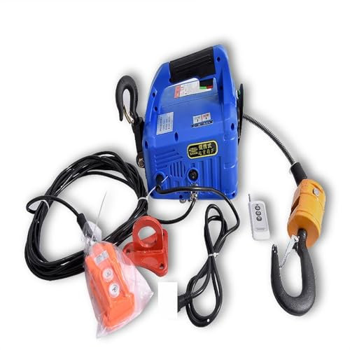 KOZWAY Montacargas eléctrico 1500W 3 en 1 Elevador eléctrico Control Remoto Control de tracción Mini polipasto Máquina Tensor Colgante 10 0KG / 200KG / 300KG / 500KG (Size : 300 Kg)