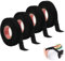 4 Pièces Ruban Electricien Noir, 19 mm x 15 m Ruban Conducteur Noir, Ruban Adhésif en Tissu, Ruban Adhésif Isolant Electricien, Ruban Chiffon de Voiture, Bande de Harnais de Câblage de Voiture