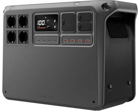 DJI Power 2000 generatore di corrente portatile, centrale elettrica portatile, batteria LFP da 2048 Wh, uscita stabile da 3000 W, ricarica 0-80% in 45 min, power station per casa, campeggio e camper