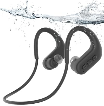 SANOTO Auriculares Natacion, In Ear Auriculares Conduccion Osea Bluetooth 5.4, IPX8 Auriculare para Nadar, 8G MP3 Acuaticos para Natacion, Correr y Surfear
