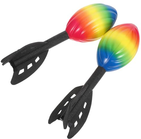 GARVALON Lance-Roquettes en Mousse PU pour Garçon et Filles – Lot de 2 Mini-Fusées Volantes Légères – D’Extérieur Éducatif pour Jeu de Plein Air Estival et Développement Motricité