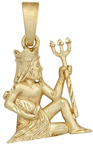 Jobo Sternzeichen-Anhänger Wassermann aus 925 Sterling Silber vergoldet