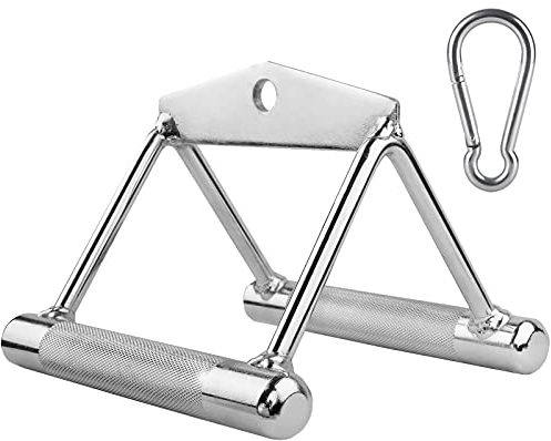 Hezhu Parallel Handle, Fitness Tower & Cable Pull - Rowing Handle Solid Steel, Cable Pull Handle, Lat Pull Handle, Rowing Handle for Power Station and Cable Pull