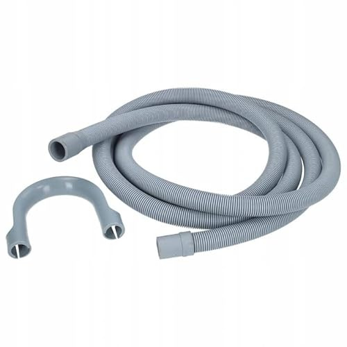 rg-vertrieb Ablaufschlauch Waschmaschinenschlauch Verlängerung für Spülmaschine Wasserschlauch Waschmaschine Geschirrspüler inkl. Bügel (3m), Grau