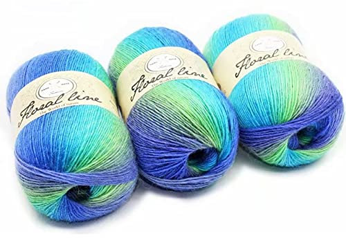 LICHENGTAI Wollgarn 100g, Hand Knitting Yarn Häkelgarn Premium Wolle zum Stricken Handstrickgarn Regenbogengarn für Pullover, Schal, Leggings, Handschuhe, Socken