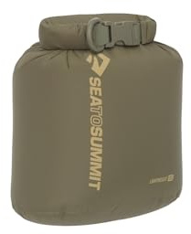 Sea to Summit - Lightweight Dry Bag XXS 1.5L - wasserdichte Aufbewahrung - Rollverschluss - Recycling-Gewebe - Befestigung & D-Ring - Wandern & Paddelsport - 14.1 x 10.7 x 19cm - Olive Green- 34g