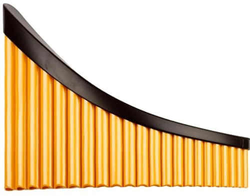 Professional Panpipe Pan Flute Plastic Pan Pipes 22 Tubes G Key Pan Flute Gold Color PanPipes Chinese Woodwind Musical Instruments (Color : Right)
