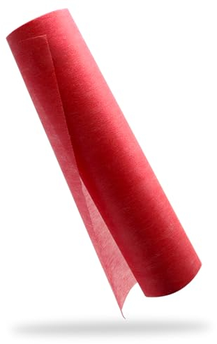 YUNSHANGHE Vlies Tischläufer, 30 cm x 25 m Tischdeko Tischläufer, Dekoratives Tischband für Taufe, Kommunion, Geburtstage, Hochzeiten und Party (Rot)
