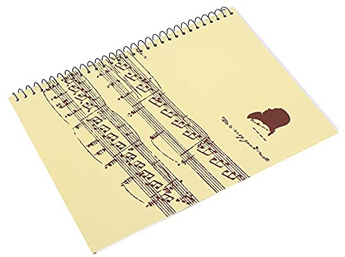 Ausla Cuaderno de Notación Musical de 50 Páginas, Libro de Música para Anotar Piezas Musicales para Compositores y Aficionados, Bloc de Notas A4, Accesorios para (patrón de partitura