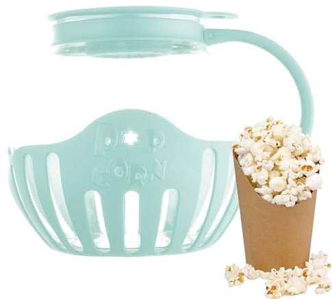 Popper Popcorn | Máquina Para Hacer Palomitas De Maíz | Cuenco Plegable Silicona Con | Tazón Para Palomitas De Maíz Con Tapa | Vidrio De Borosilicato Resistente A La Temperatura