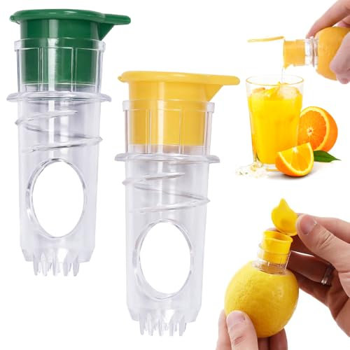 Zitronenpresse, 2 Stück Zitruspresse Manuell Lemon Squeezer Hand Lemon Squeezer für Zitronen, Orangen Handgehaltene Zitruspresse Und Zitronenausgießer