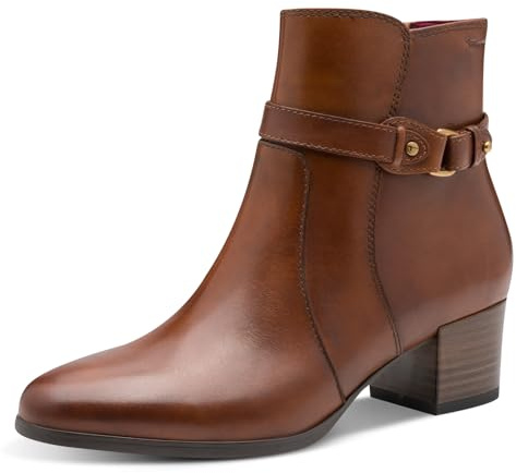 Tamaris Femme Damen Boot Heel 1-25373-45 Bottine, Cognac, 39 EU