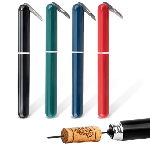 FBBULES 4 Piezas Sacacorchos de Aire a Presión, Abrebotellas Profesional, Sacacorcho Portátil de Viaje, Abridor, Amantes Del Vino Regalo Set