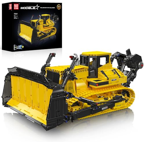 Mould King RC-Bulldozer Bausatz, APP-/Fernsteuerbarer Baumaschinen-Dozer Modell, 17049S STEM-Bausatz für Erwachsene, Jungen & Kinder ab 14 Jahren (3935 Teile)